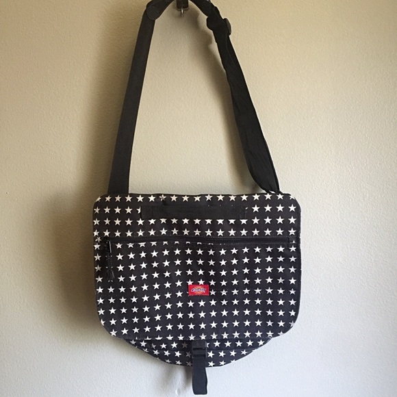 Dickies Bags Dickies Black And White Star Messenger Laptop Bag